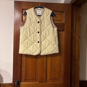 Elegant Cream Quilted Vest